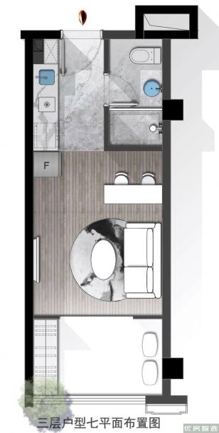 建面建筑面积：约19平米