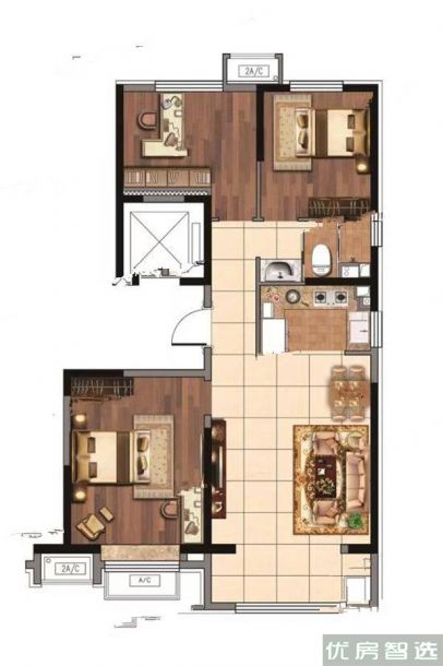 建面建筑面积：约124平米