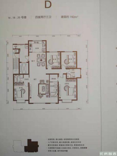 建面建筑面积：约192平米