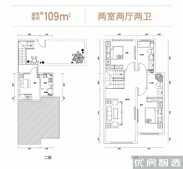 亿博棠樾府别墅-叠墅室厅卫1厨