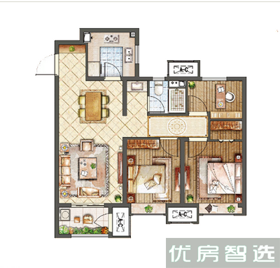 建面建筑面积：约95平米