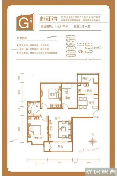 建面建筑面积：约115平米