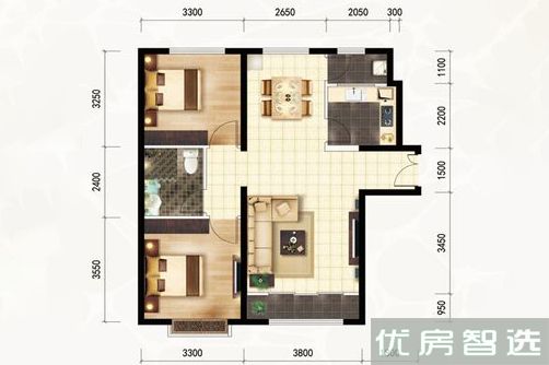 天洋城4代2室2厅1卫1厨