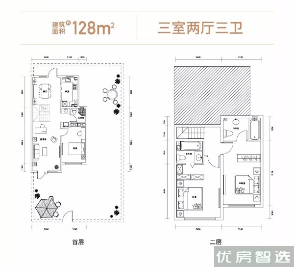 亿博棠樾府别墅-叠墅室厅卫1厨