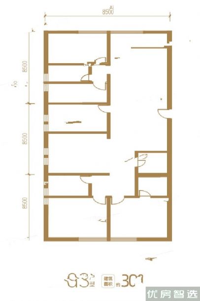 建面建筑面积：约301平米