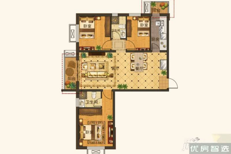 建面建筑面积：约84平米