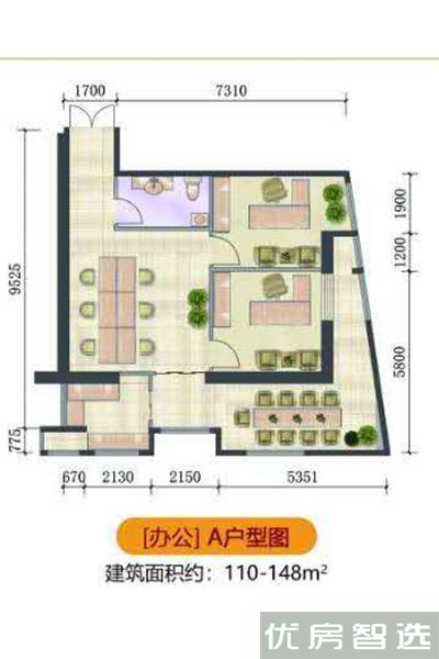 建面建筑面积：约110平米