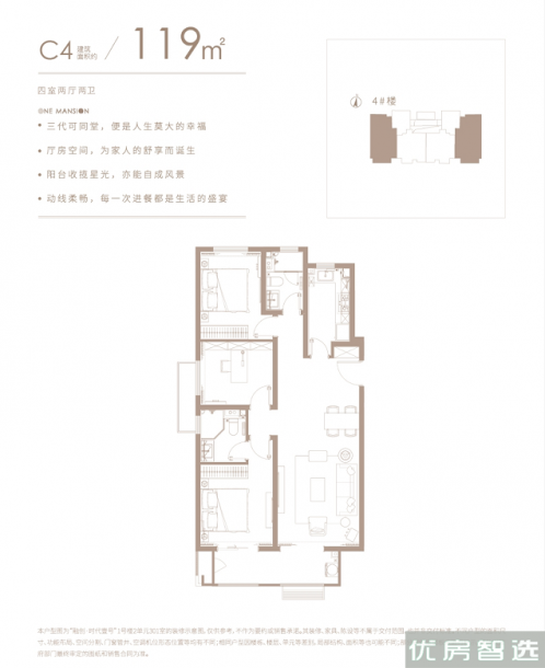 融创时代壹号3室2厅2卫1厨