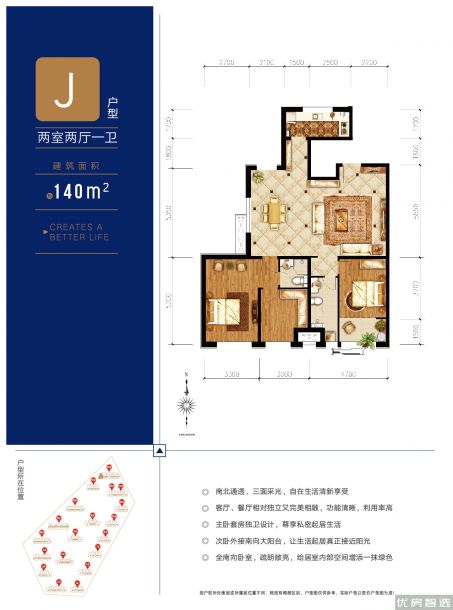 潮白河孔雀城2室2厅1卫1厨