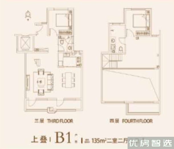 K2红树湾别墅-叠墅室厅卫1厨