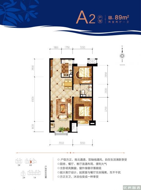 潮白河孔雀城雅春园2室2厅1卫1厨