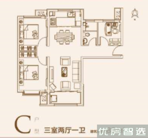 文安智慧新城3室2厅1卫1厨