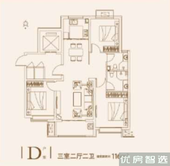 建面建筑面积：约116平米