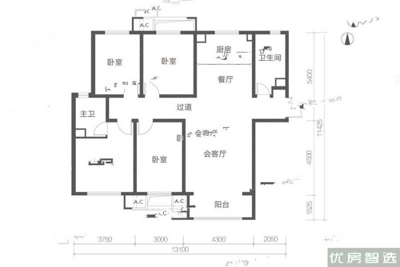 融创唐庭壹号2室2厅1卫1厨