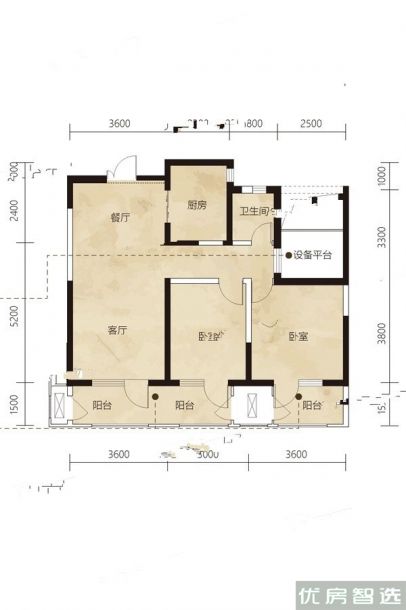 凤城凯旋公馆2室2厅1卫1厨