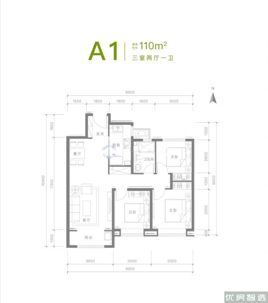 融创壹品南湖3室2厅2卫1厨