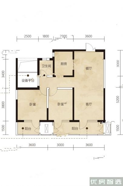 凤城凯旋公馆2室2厅1卫1厨